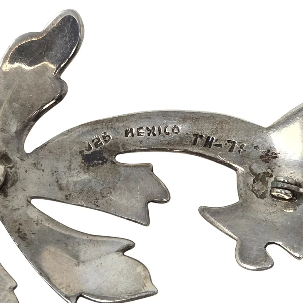 Vintage TAXCO Mexico Sterling Silver 925 Palm Tree‎ TH-75 Pin Brooch 8.9g